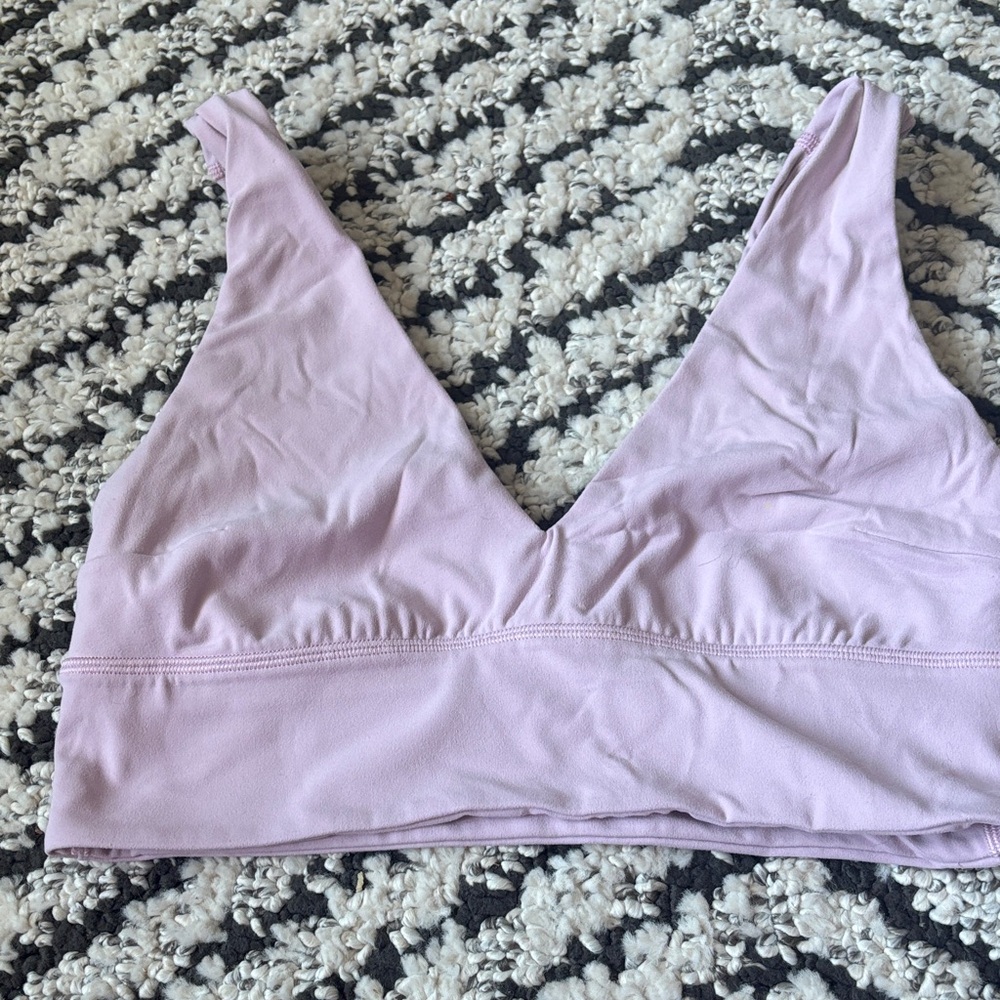 lululemon athletica align v neck bra in pink peony